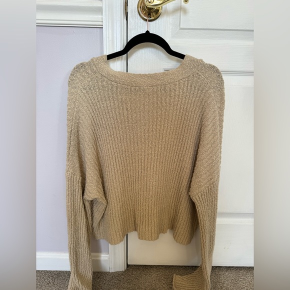 Brown/tan button up or down sweater - Picture 2 of 3